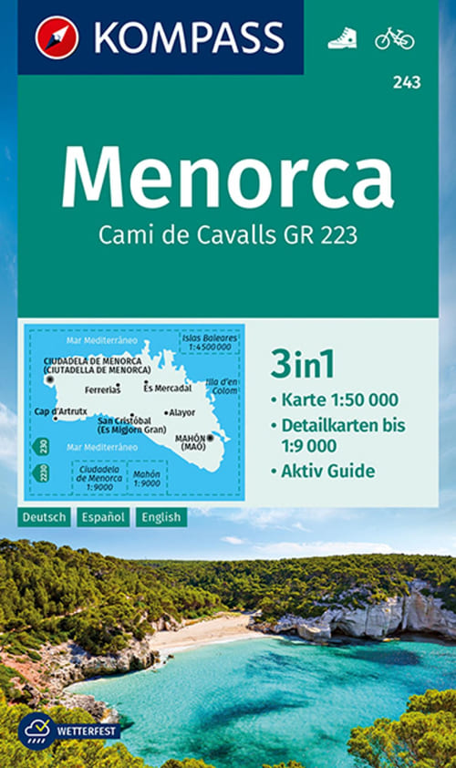 Menorca: 3in1 Karte Kompass Cover